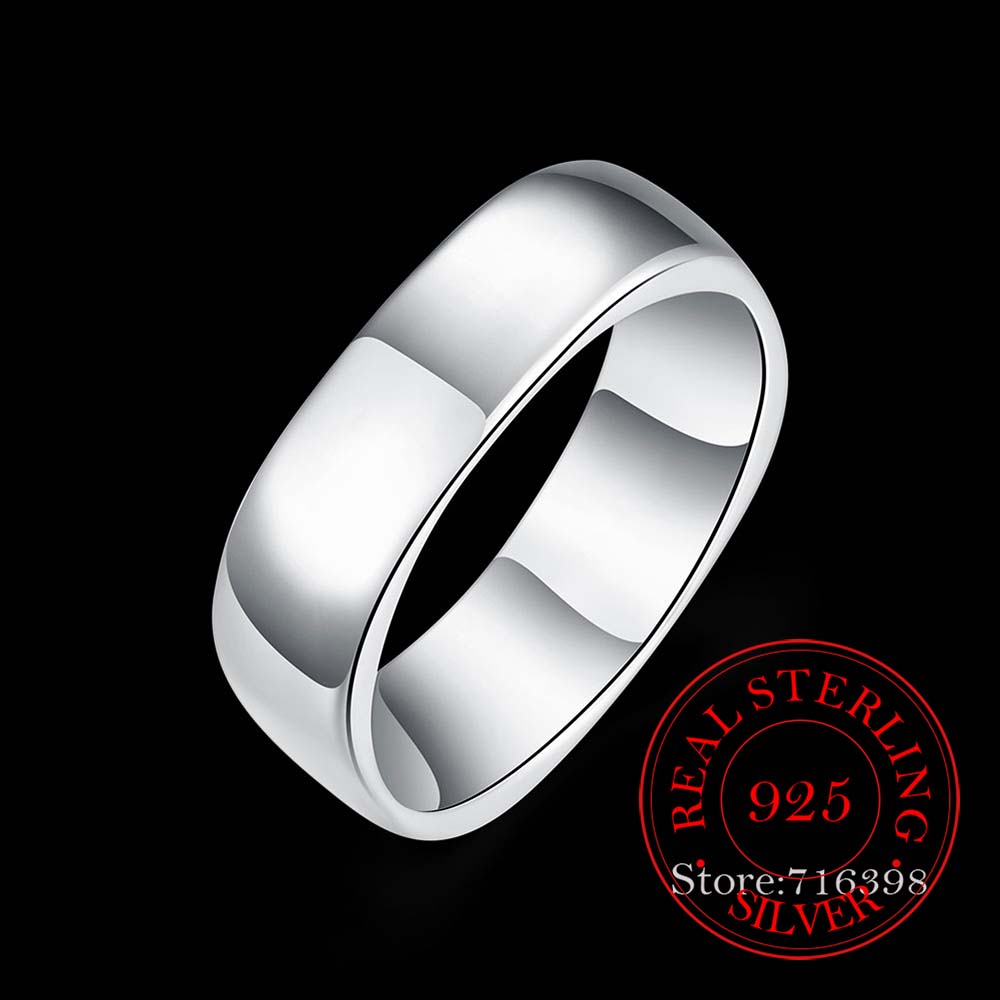 925 Sterling Silver Unique Square Men Rings Men Personality Geometrical Finger Rings For Women Men Wedding Party Jewelry Gifts