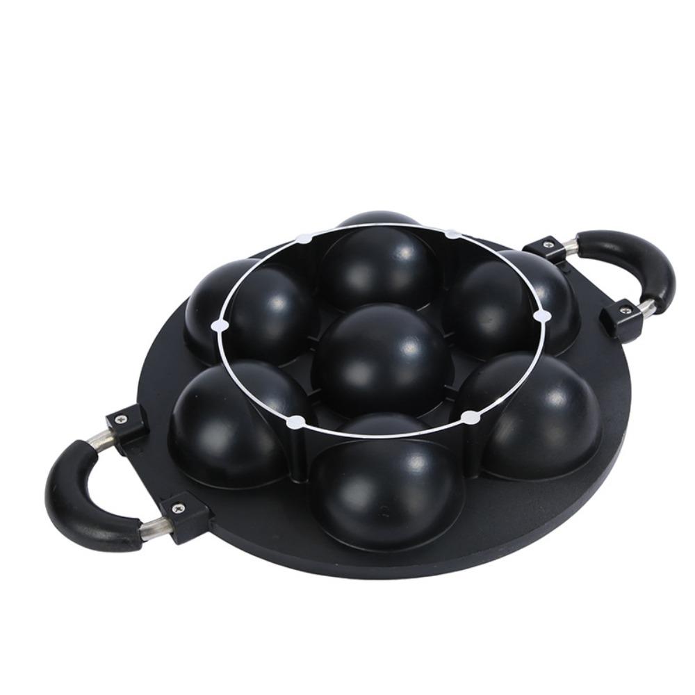 Anti-scald Handle 7-Hole Cake Cooking Pan Aluminum Cake Ball Plate Takoyaki Maker  Breakfast