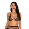 (Great home)Sexy Women Fishnet Lingerie Shiny Diamond Bandage Bra Underwear Sleepwear