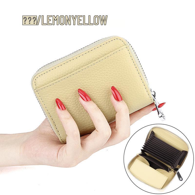 Japanese RFID Anti-Skimming Accordion Wallet: Large Capacity Genuine Leather Card Holder & Coin Purse