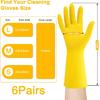 HOFASON 3 Pairs/6 Pairs Rubber Gloves Cleaning, Waterproof Kitchen Gloves for Hand Protection