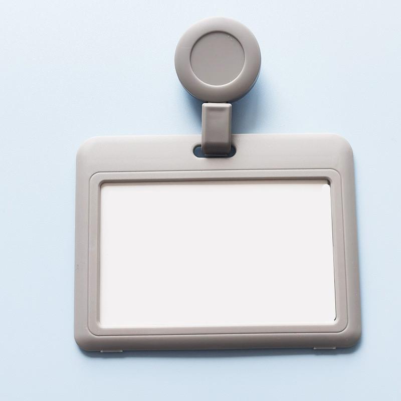 Hard Plastic Card Case With Clip Retractable Double Side Employee Office School Factory Name Card ID Badge Holder License Pass
