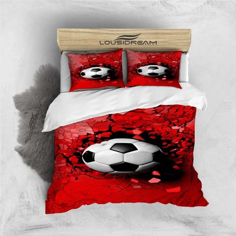 3D Football Duvet Cover Soccer/ Football Digital Print Polyester Bedding Sets Child Kids Covers Boys Bed Linen Set For Teens