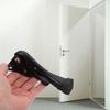 1 Set Metal Door Stopper Adjustable Kick Down Floor Door Stop No Drilling Rubber Base Heavy Duty For Home Garage Hotel Wall