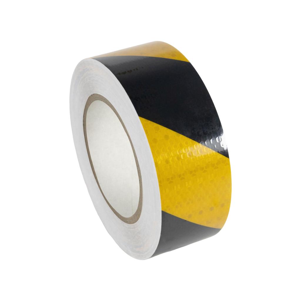 HFS(R) Reflective Tape Seal Sheet Visible 5cm Wide X 25m Black/Yellow