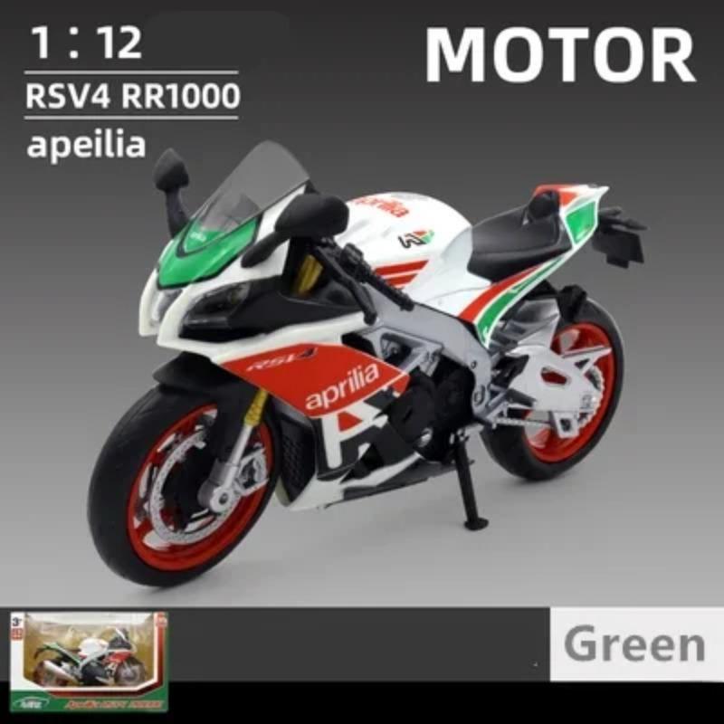 1/12 Aprilia RSV4 Alloy Racing Motorcycle Model Diecast Metal Street Cross-country Motorcycle Model Simulation Children Toy Gift