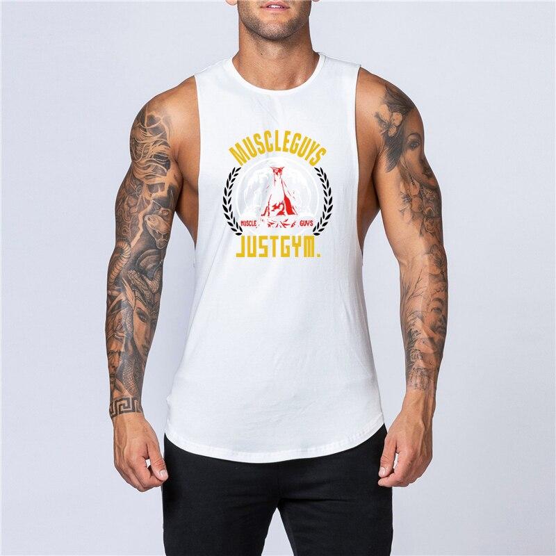Muscleguys Summer Men's Loose Fitness Sleeveless Top Muscle Training Tank Top Men Gym Clothing High Quality