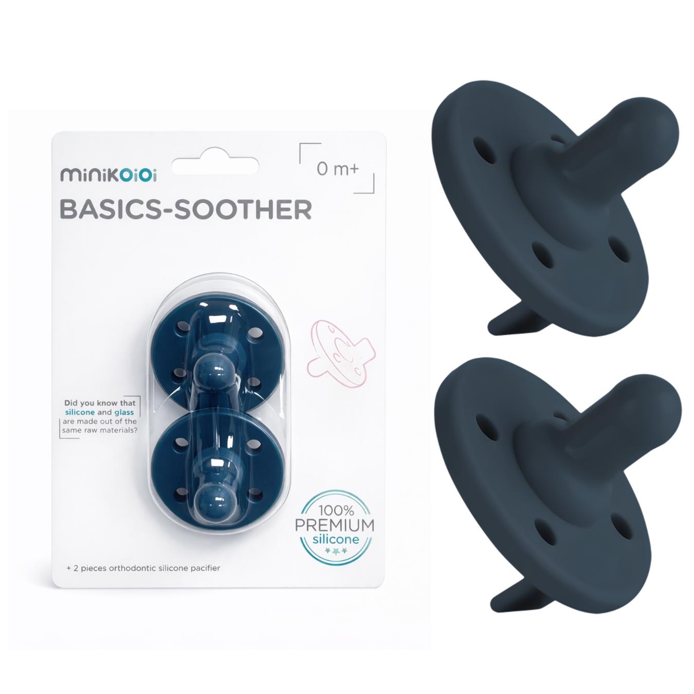 MinikOiOi Silikon Dynamischer Schnuller 2 Stück. Blau 0-24m