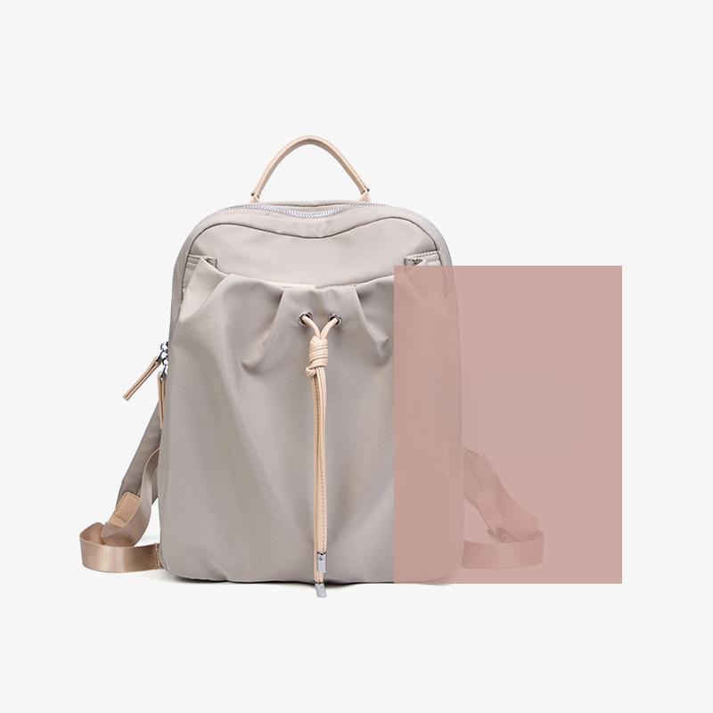 Korean Version of Summer Versatile New Pleated Backpack for Women Simple Large Capacity Oxford Cloth Backpack Travel Bag Trendy