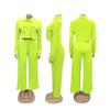 TW584 Women's Autumn Fashion Lapel Long Sleeve High Waist Wide Leg Pants Elegant Suit
