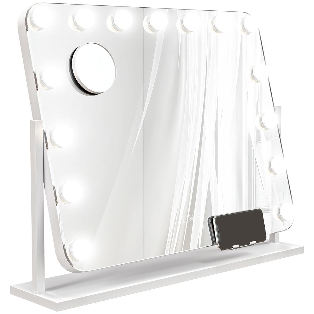 14 LED bulb Tabletop Makeup Mirror, with Adjustable Settings