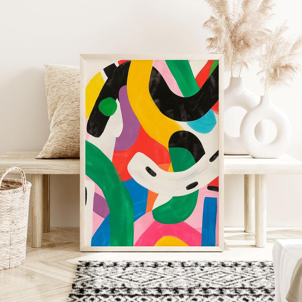 Plakat kolorowa abstrakcja