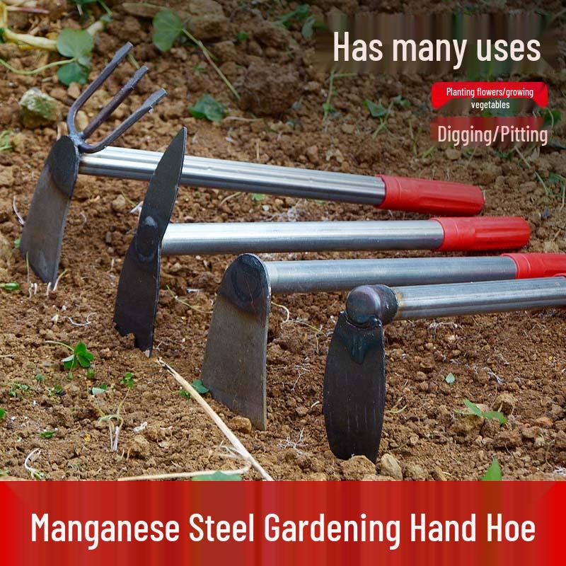 Multifunctional Stainless Steel Gardening Hoe for Planting, Weeding, and Digging 