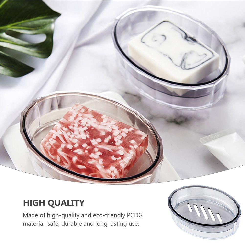 Tragbare Seifendose mit Ablaufhalter für Badezimmer, Reise, selbstentleerendes Ablagegestell für Seifenstücke, PCDG-Material, langlebige Nutzung