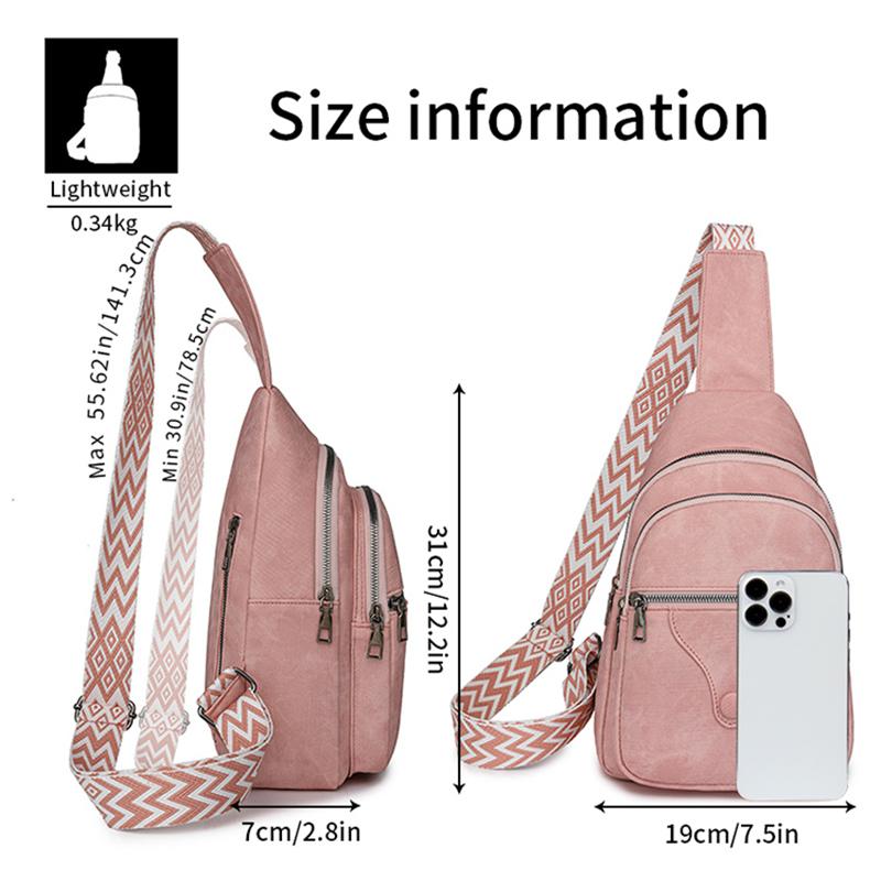 Damen Brusttasche Lässige Umhängetasche Damen Retro Weiche Leder Schultertasche