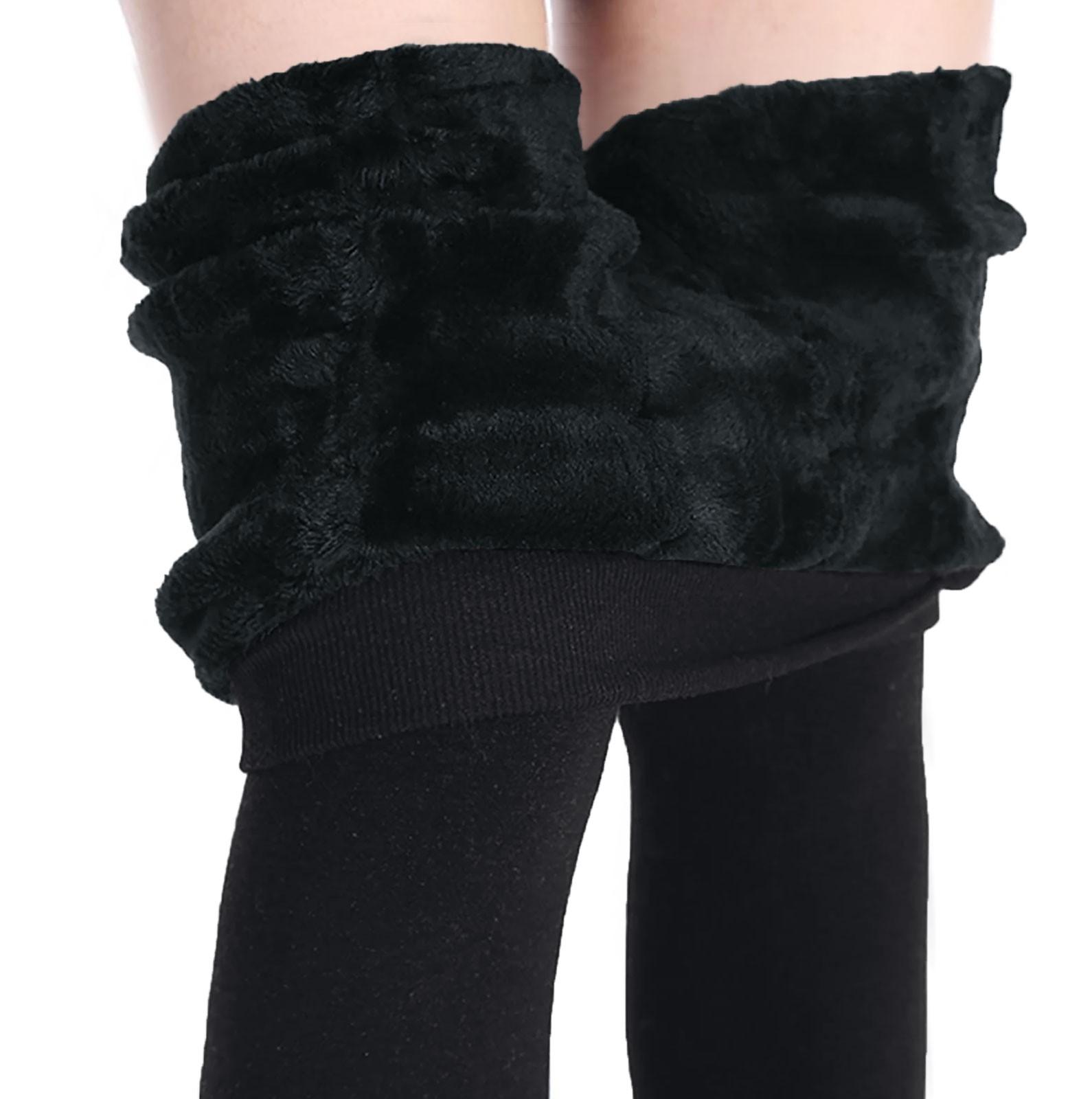 Женские брюки больших размеров с высокой талией и утепленные флисовые леггинсы One Size — фото 7