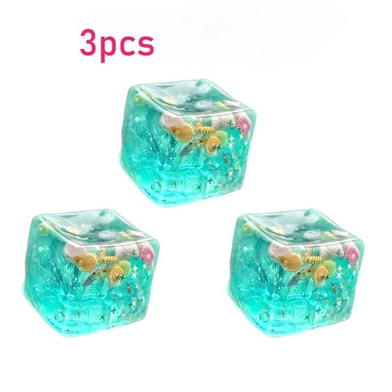 Toys Toys Kids  Childrens Kids  Childrens Ice Cube Cube Fidget - Sensory for with Real Sea Shells, Squishy Fidget Toy for  Adults Non-Toxic Squeeze