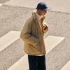 Lining Hot Pot Down Series Solid Color Stand Collar Windproof 600 Fill Casual Loose Short Winter Down Jacket Unisex outerwear Khaki AYMU503-3