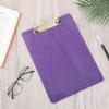 Purple Clipboard for Office Glitter Clipboard Purple Glitter Plastic Clipboards with Clip for Office Supplies, Women 12.6 X 8.86 Inch