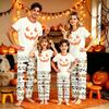 Family Matching Halloween Printed Loungewear Set - Short Sleeve Top and Pants for the Whole Family