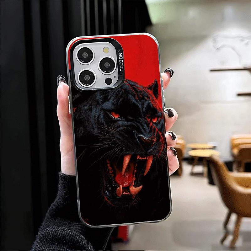 Black Panther Cool Animal Shockproof Phone Case for iPhone 17 Air 16 16E 15 Pro Max 14 Plus 13 Mini 12 Back Cover Anti Fall Fund
