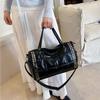 New Y2K Fashion Retro Rivet Tote Bag Women'S High-End Handbag Large Capacity Motorcycle Shoulder Bag Daily Commute Crossbody Bag