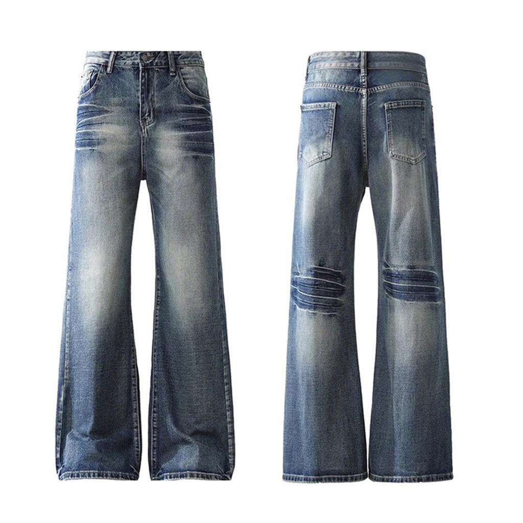 Women's Trousers Large Size Stretch Jeans Loose Semi-Elastic Pants