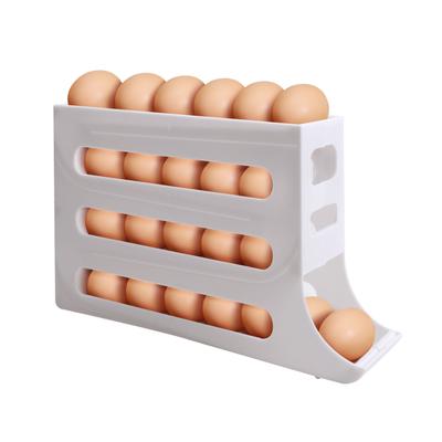 4 Όροφοι Θήκη Αυγών 30 Αυγών για Ψυγείο Αυτόματη Κυλιόμενη Οργανωτής Αυγών Εξοικονόμηση Χώρου Μεγάλης Χωρητικότητας Δοχείο Αυγών Αποθήκευση Κουζίνας