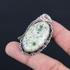 Ciondolo in Pietra Naturale Jasper K2 Fatto a Mano in Argento Sterling 925 Gioielli Indiani