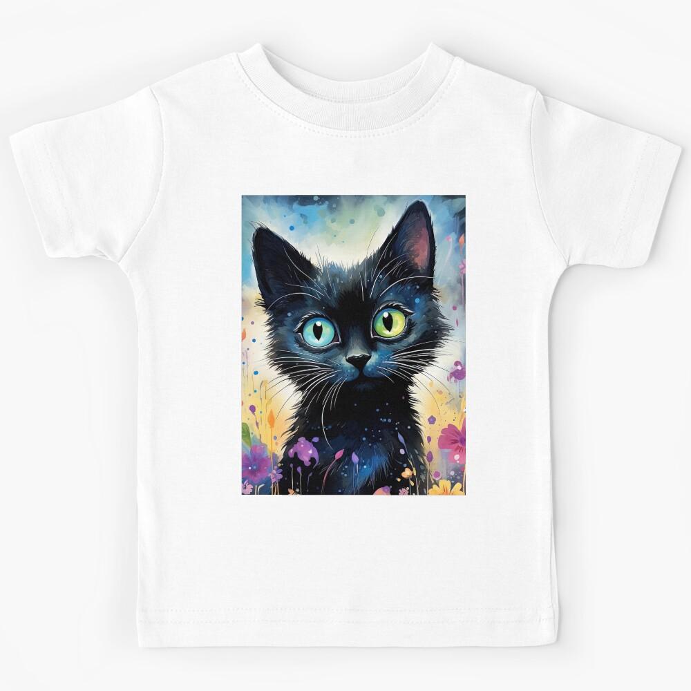 cute black cats kittens Kids T-Shirt 110