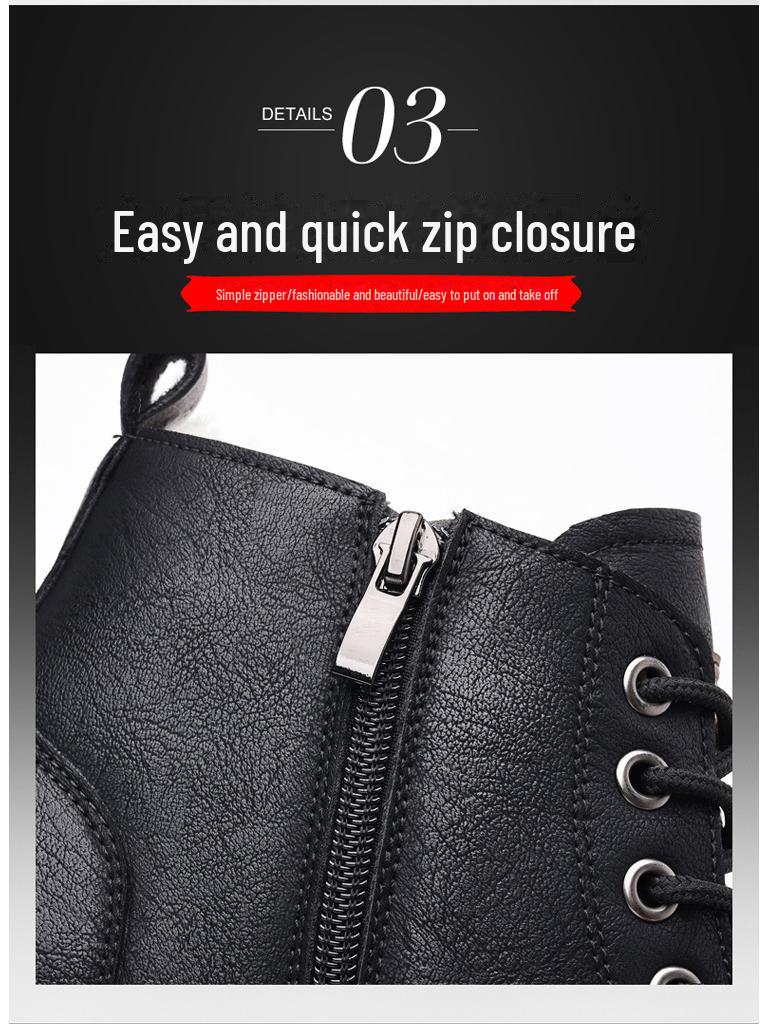 2024 Herbst/Winter Herren Big Head Baumwolle Schneestiefel mit Samtfutter - Warme Martin Arbeitsstiefel