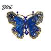 Enamel Butterfly Pin Women Brooch Sparkling Rhinestones Faux Pearl Butterflies