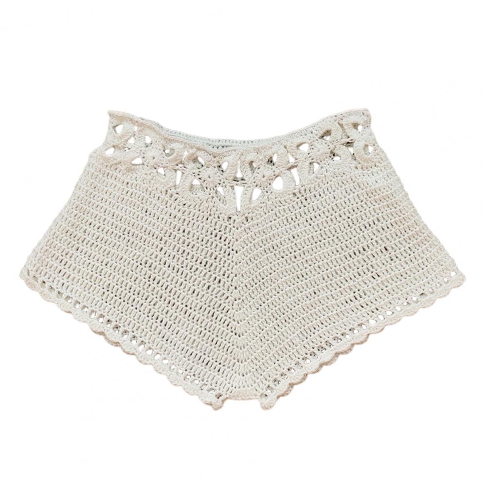 

Женские плавки сексуальные пляжные плавки бикини ручной работы полые вязаные крючком вязаные шорты для плавания пляжная одежда L белый