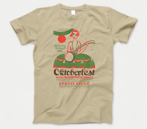 

Oktoberfest T Shirt Vintage Poster Switzerland Basel Germany Bavaria Beer GT294 S