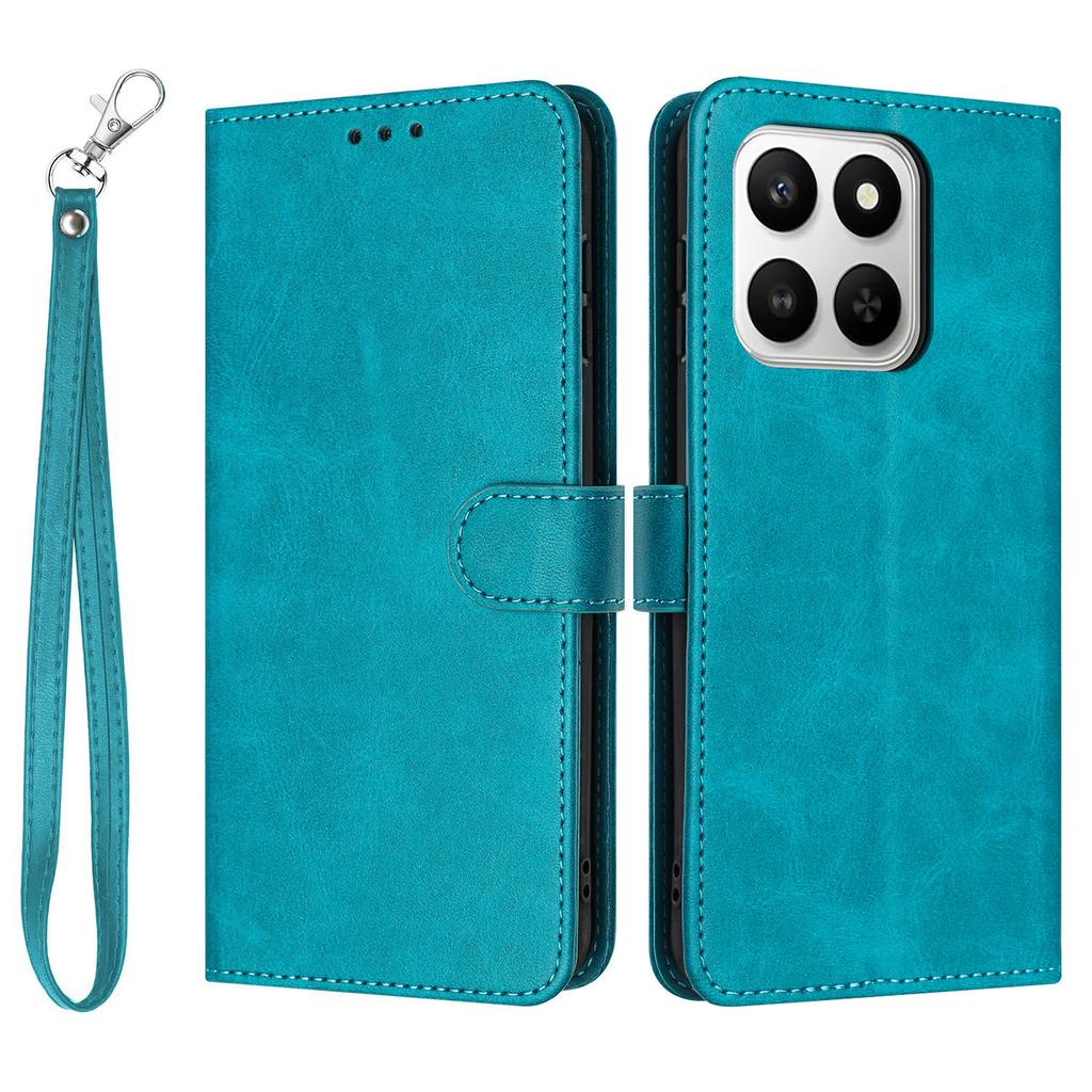 Wallet Case For Honor 400 Smart 5G/4G/X7d 4G/5G Flip Stand Calf Texture PU Leather Phone Cover with Strap