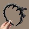 Original Star Dai Lu Crystal Bow Wave Women's Headband - High-End Display Teeth & Small Face Design