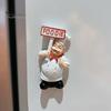 3D Fridge Magnet Cartoon Fat Chef Magnet, Hand-painted Refrigerator Picture Photo Holder for Home Office Kitchen Decoration Durable