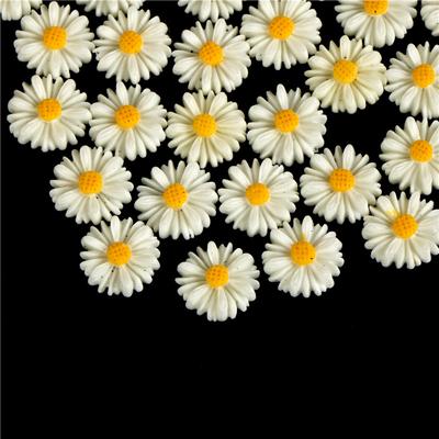 Decorazione di gioielli fai da te cabochon con retro piatto in resina bianca da 50 pezzi