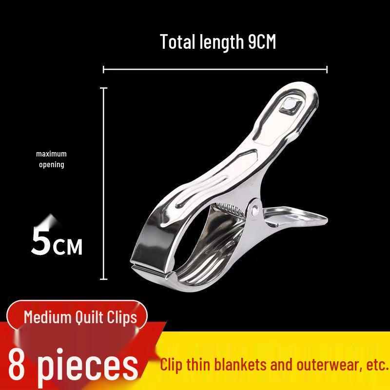 Stainless Steel Sock and Clothes Peg Clips – Windproof Hanger Accessory