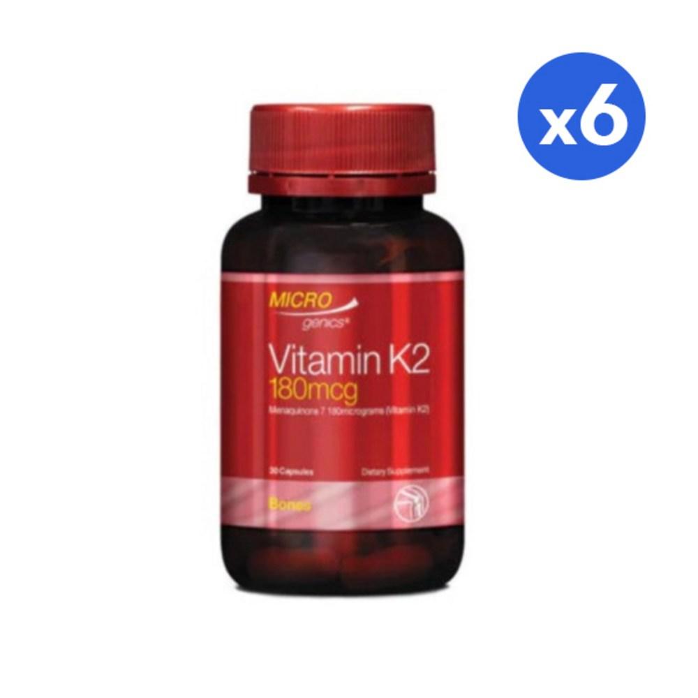 MICROGENICS Vitamin K2 180mcg 6 pcs 30 Tablets