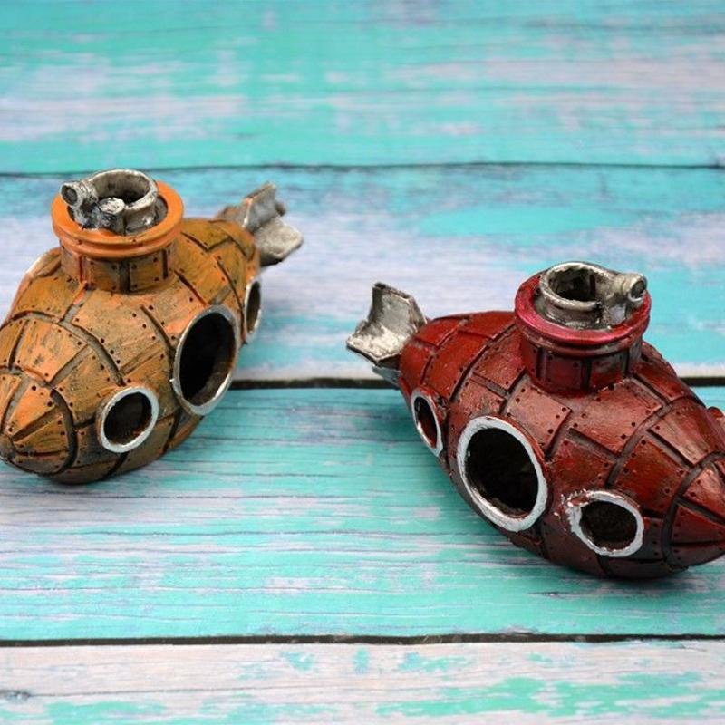 Fish Tank Landscaping Decoration Submarine Ornament Resin Ornament for Aquarium Breeding Cave, Hiding Place for Fish and Shrimp