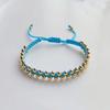 Handmade Braided Bracelet Jewelry for Women 4mm High Quality Gold Plated Beads Bracelets Bijoux Fashion Pulseras Femme