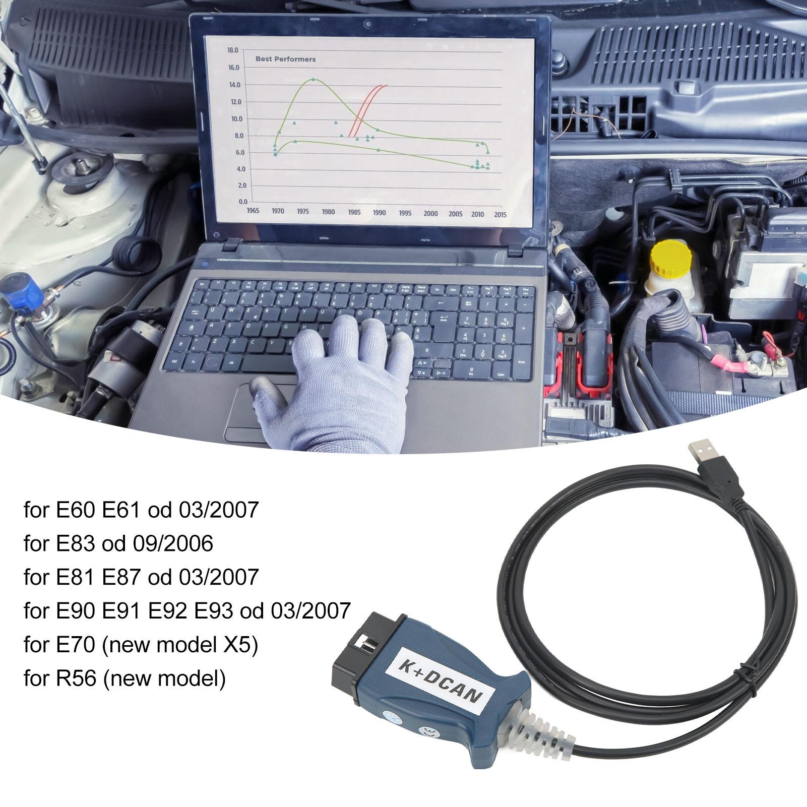 Câble de Diagnostic Professionnel USB Diangostic Scanner Câble de Remplacement pour E60 E61 E83
