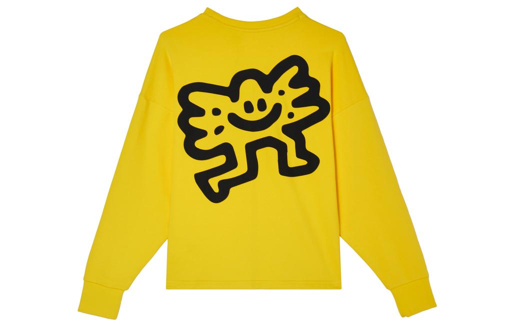 Puma X Mr Doodle Sweatshirts Women's Yellow Crew Neck Moderate Other 598687-99