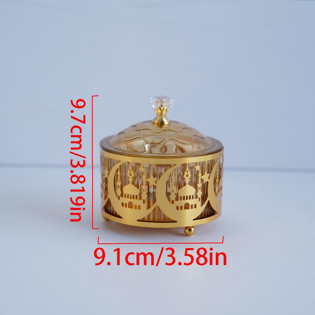 Taca na słodycze Motyw festiwalowy Eid Talerz ekspozycyjny Taca do serwowania słodyczy Metalowa faktura na spotkania domowe i dekoracje świąteczne