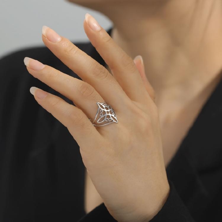 Wiccan Cross Celtics Knot Women Rings Witchcraft Good Luck Protection Amulet