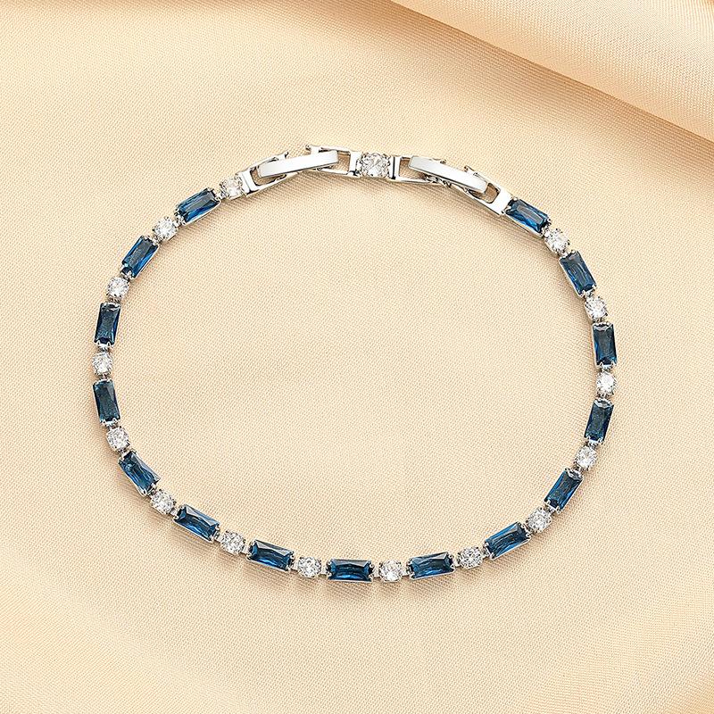 

Синий прямоугольный браслет, винтажный стиль, изысканное и уникальное украшение.