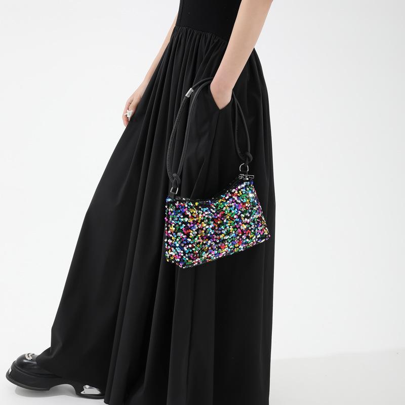 High-value Sequin Underarm Bag Shoulder Bag Fashionable Bag New Temperament Women's Bag Elegant Large Capacity Casual