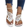 Summer women's flat bottomed butterfly shaped hollow breathable clip toe slippers