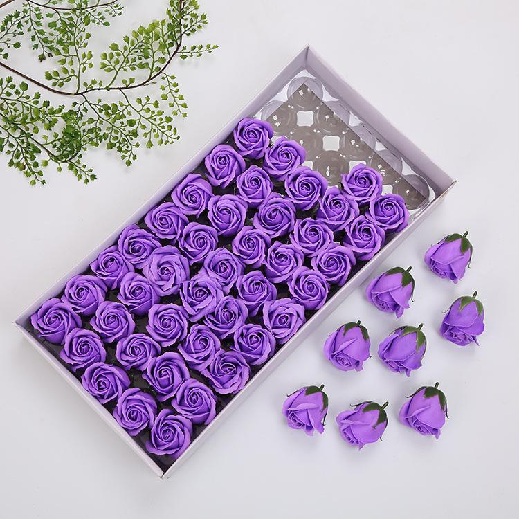 50pcs/box Soap Roses Romantic Wedding Valentine's Day Gift Wedding Home Decoration Holding Flowers Party Flower Decor Supplies